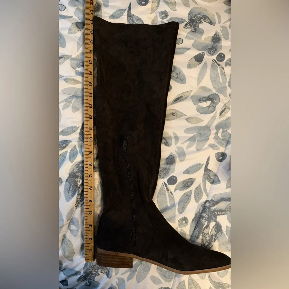 Mi.iM Chocolate Brown Over-the-Knee Boots with Wooden Heel